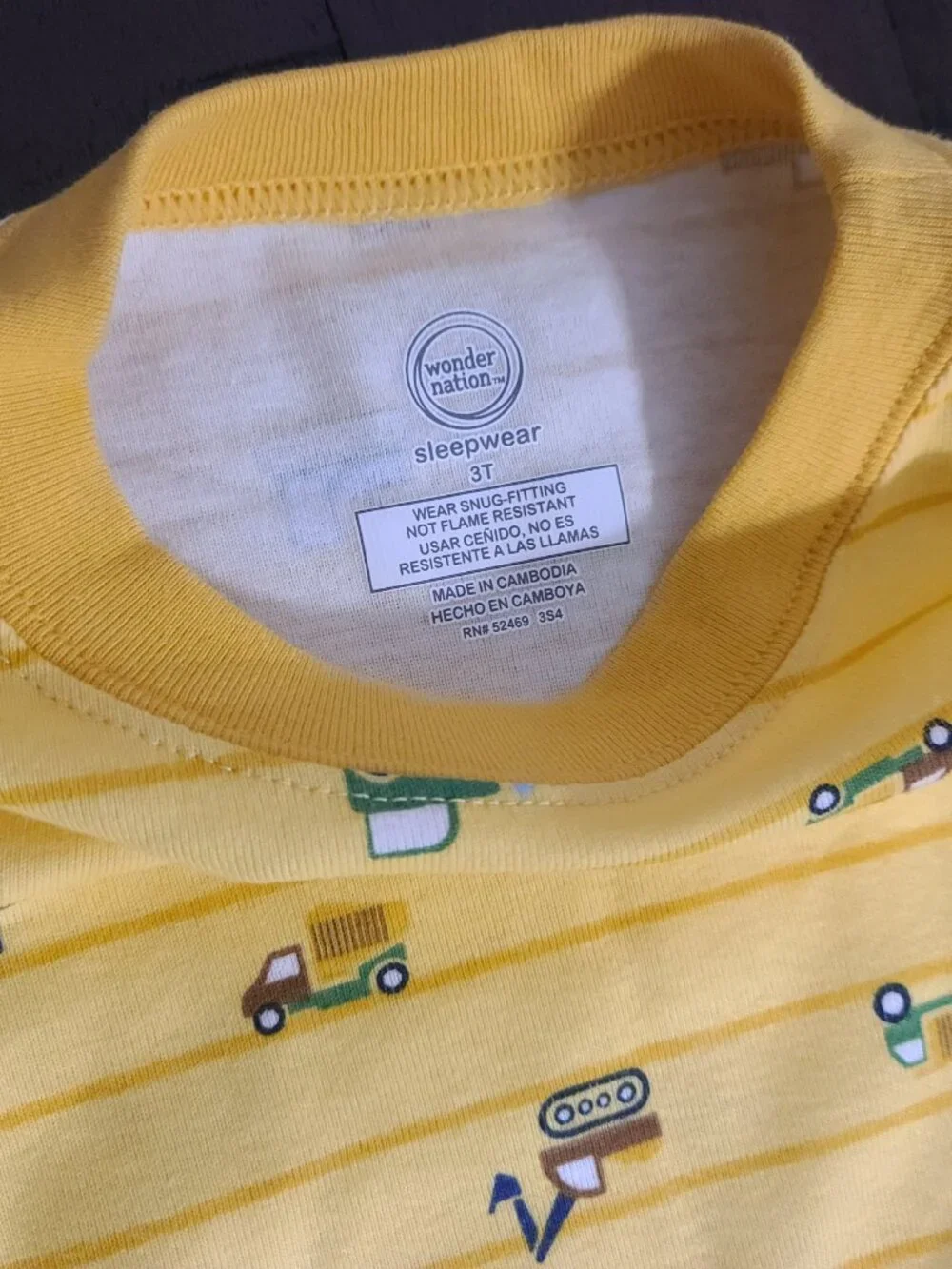 Wonder Nation Vehicle Pajama Set